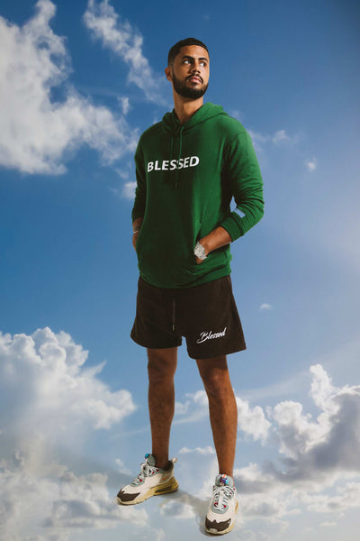 Blessed-3D-Silicon-Applique-Pullover-Hoodie-Green