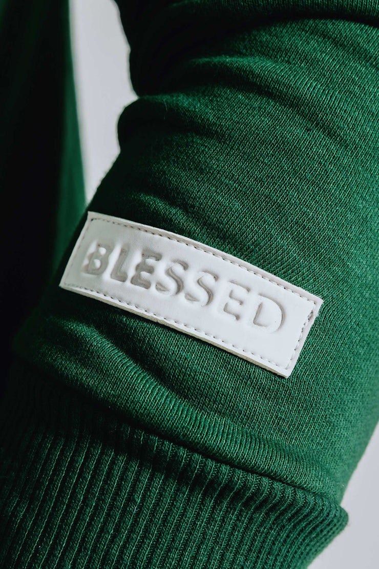 Blessed-3D-Silicon-Applique-Pullover-Hoodie-Green